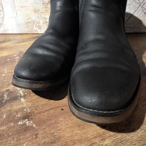 Steve Madden Men's Black Leather Slip-On Boots